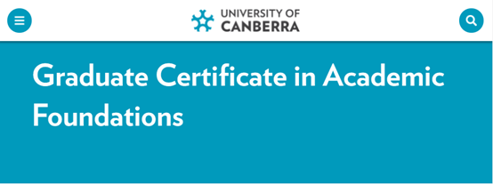 Graduate Certificate in Academic Foundations