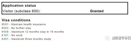 visa condition